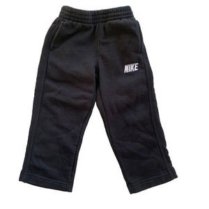 Nike Boys Size 3T Sweatpants Black Pull On Swoosh Active Fleece Pockets